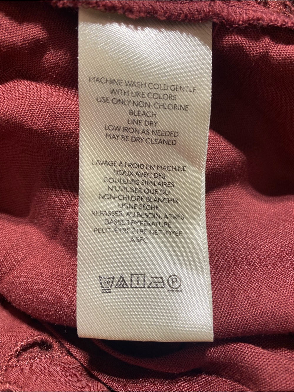 Free People “The Perfect Storm” Midi Dress Eyelet Smocked Cotton Burgundy Size L - Picture 10 of 11